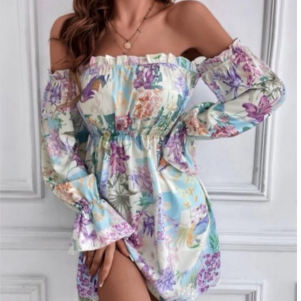 Kara & Kate Floral Off-Shoulder Dress